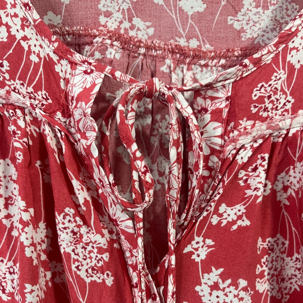 Rachel Zoe bohemian shirt in orange/red size Large - Picture 4 of 5